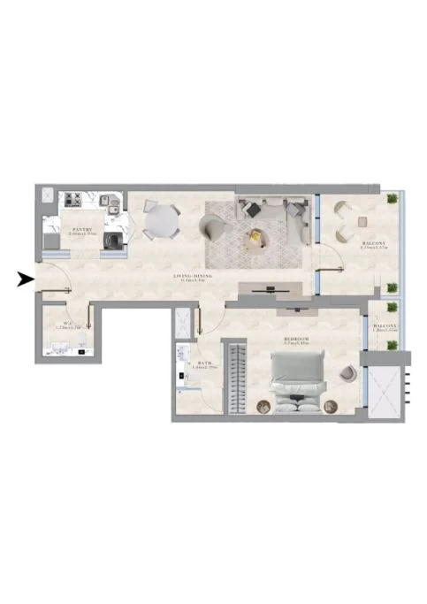 1-Bedroom Apartment