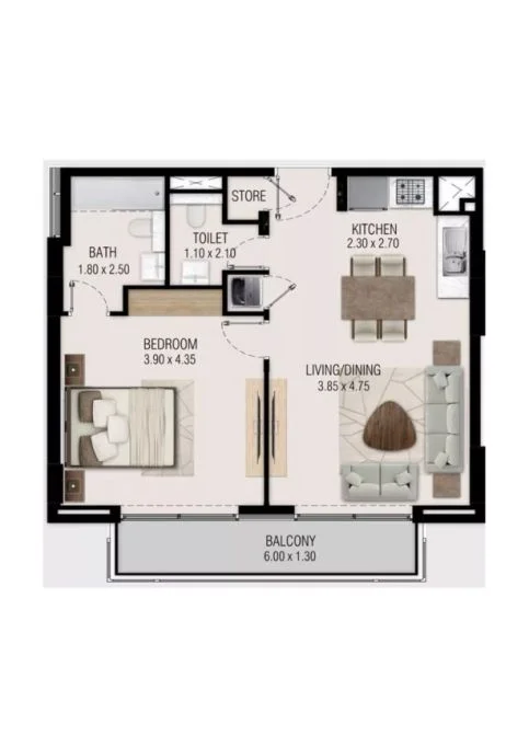 1-Bedroom Apartment