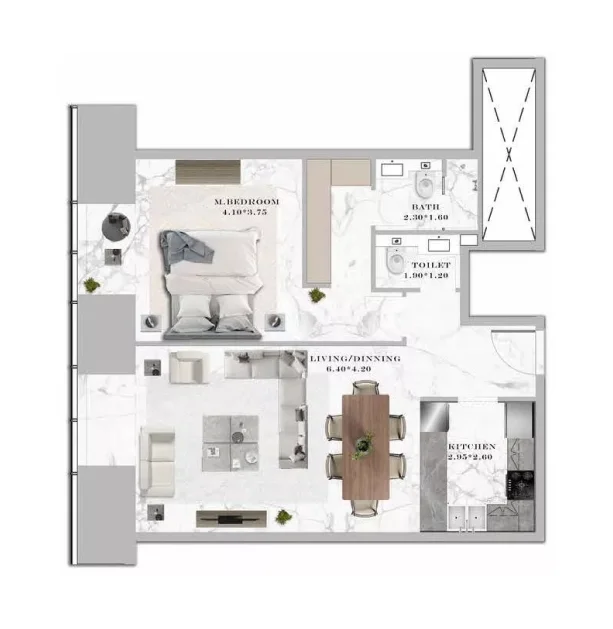 1-Bedroom Apartment