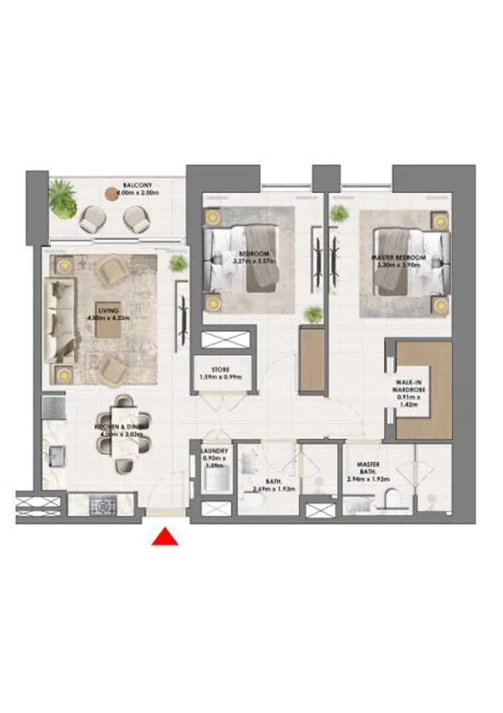 2-Bedroom Apartments