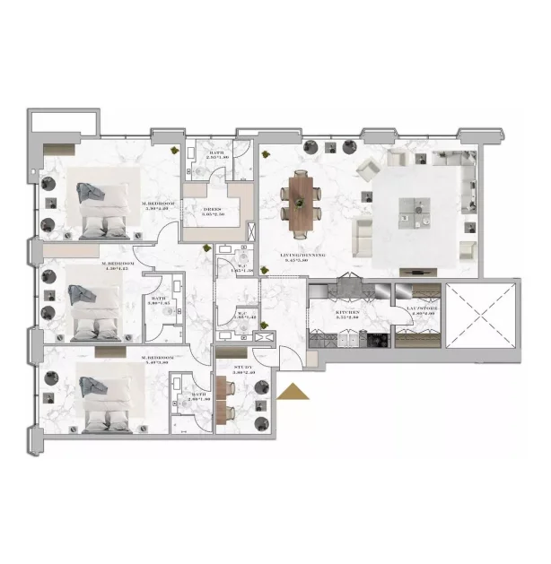3-Bedroom Apartment