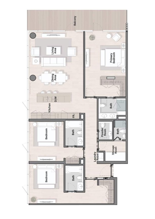 3-Bedroom Apartment