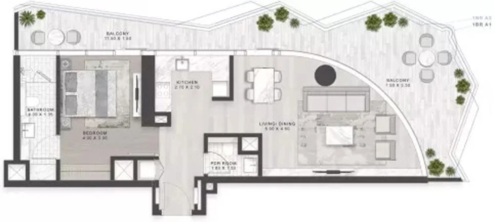 1-Bedroom Apartment