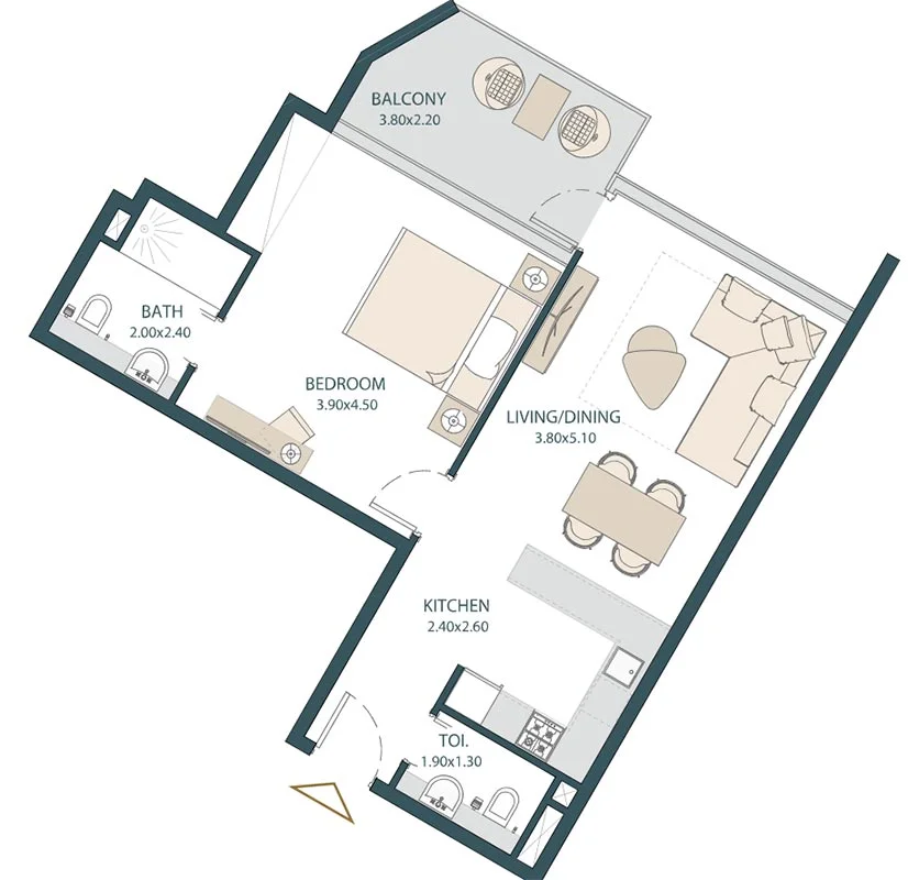 1 Bedroom Apartment