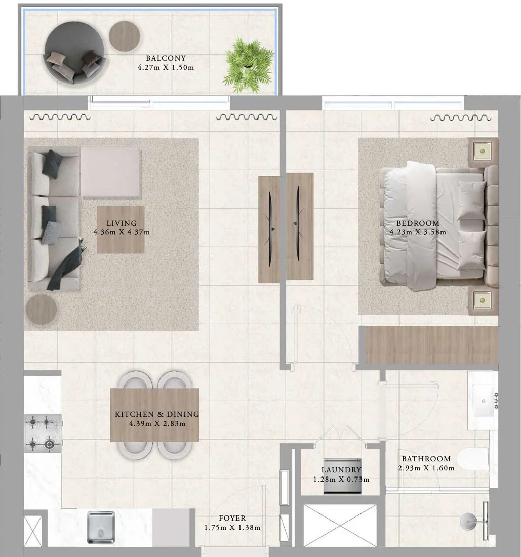 1-Bedroom Apartment