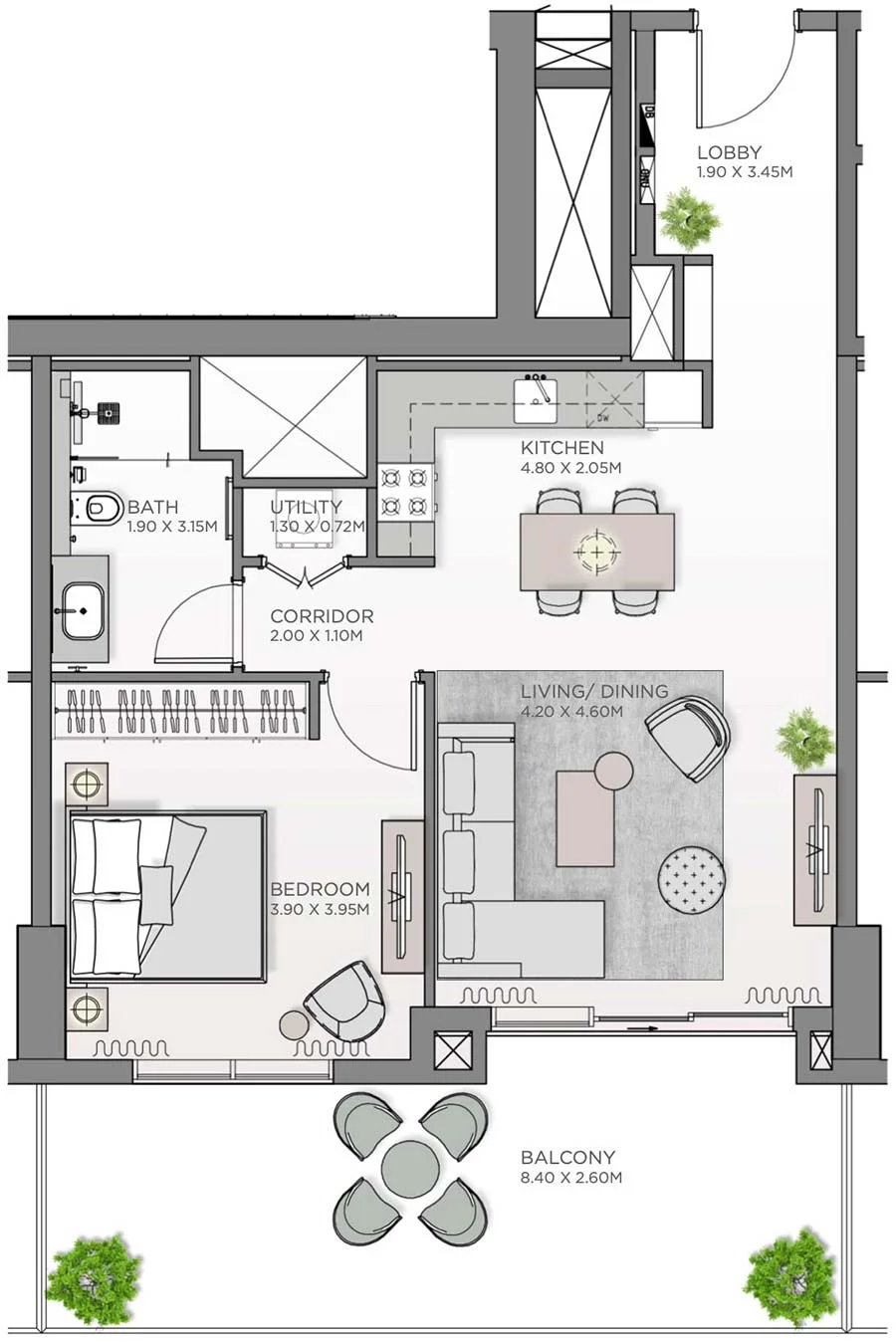 1-Bedroom Apartment
