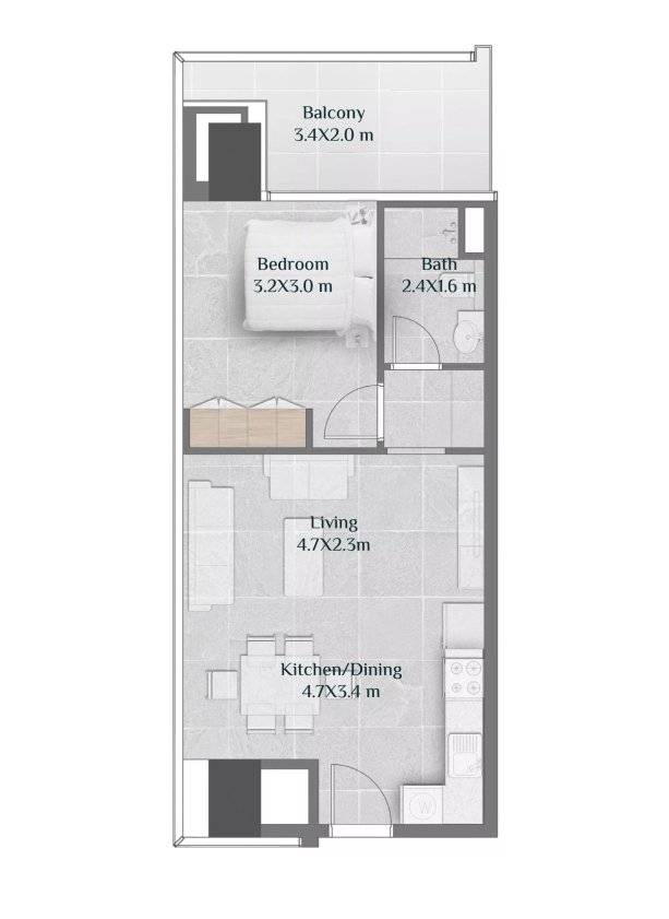 1-Bedroom Apartment