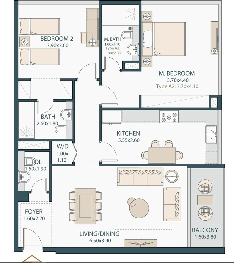 2 Bedroom Apartment