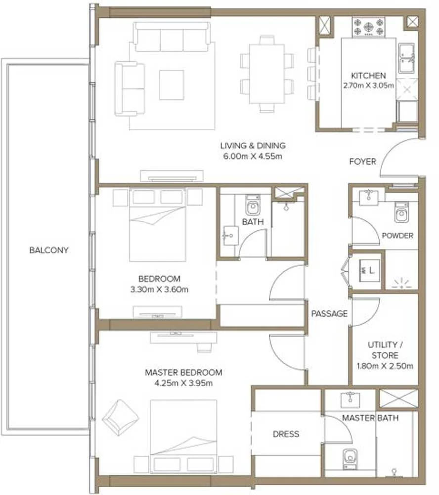 2-Bedroom Apartments Total: