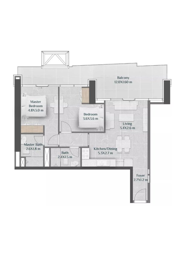 2-Bedroom Apartment