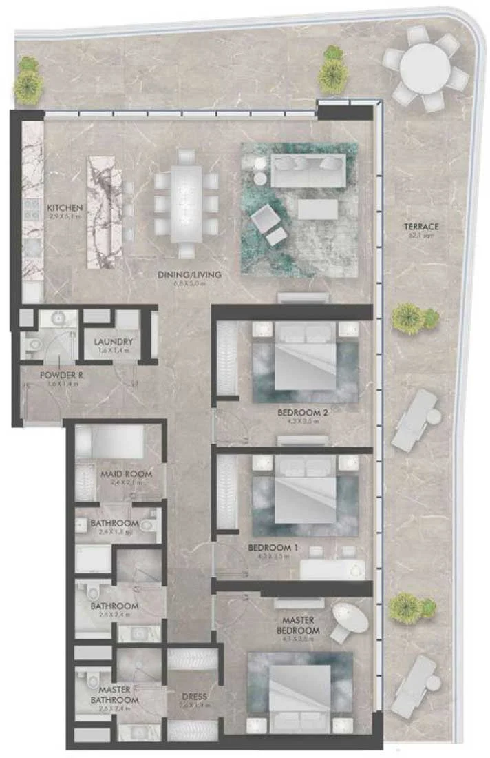 3 Bedroom Apartment