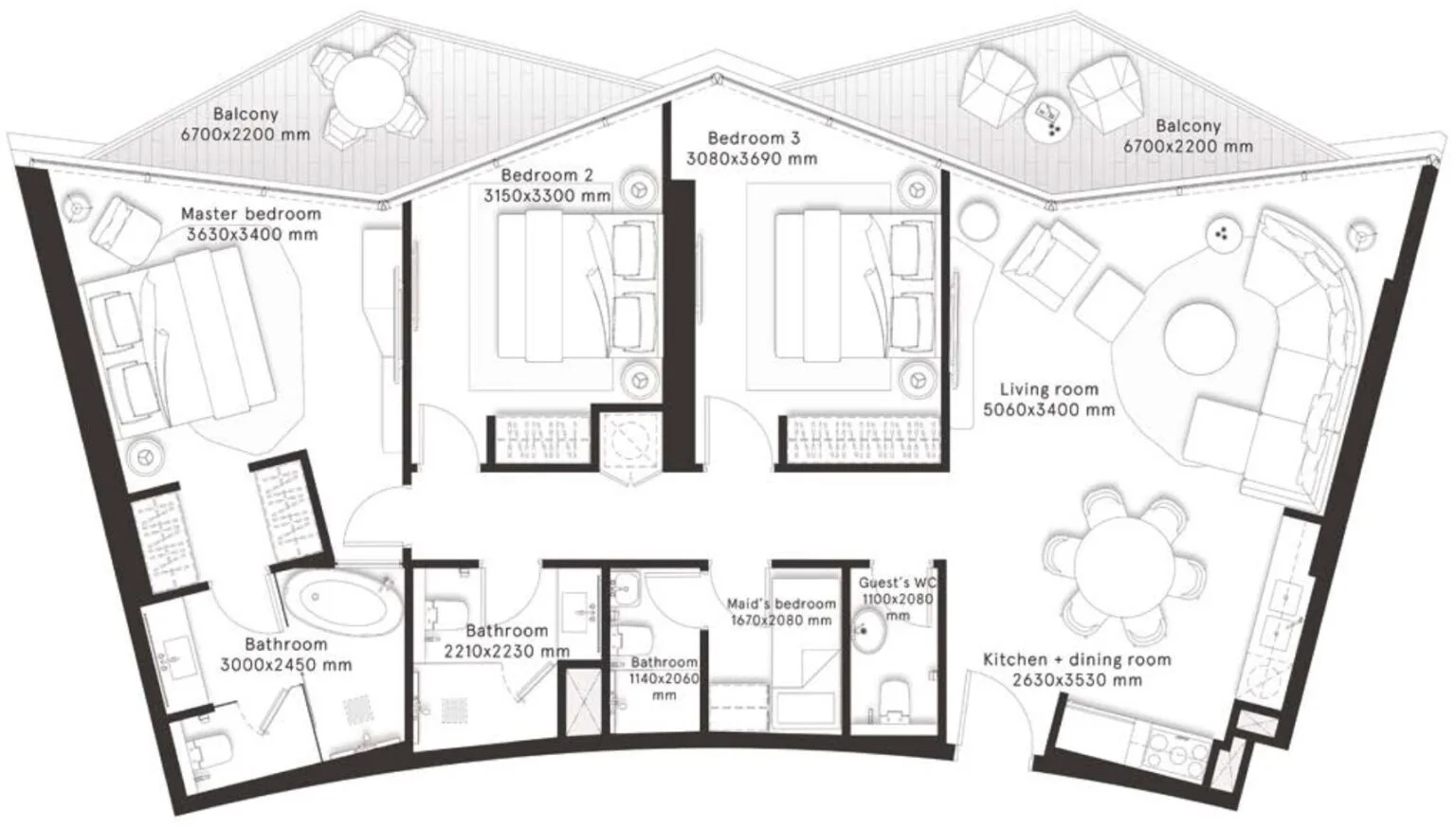 3-Bedroom Apartment