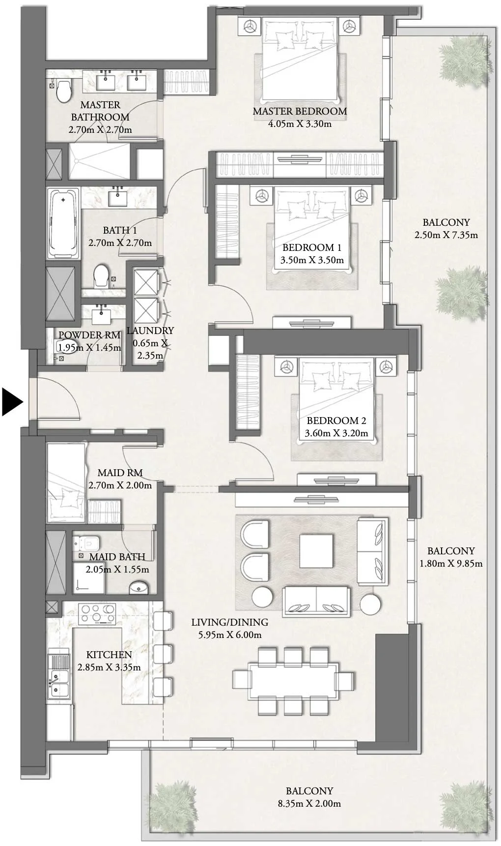 3-Bedroom Apartment