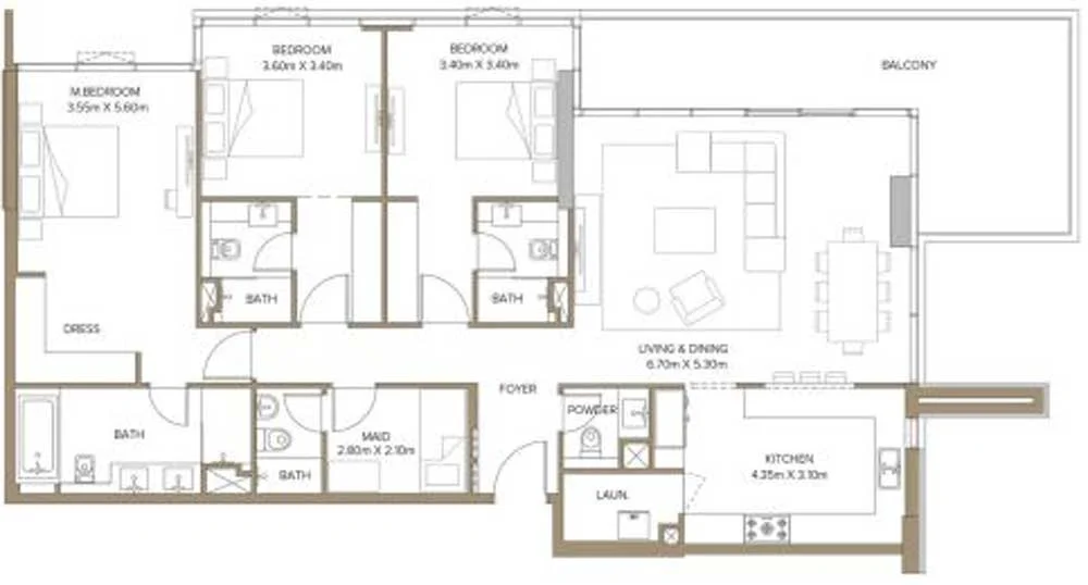 3-Bedroom Apartments
