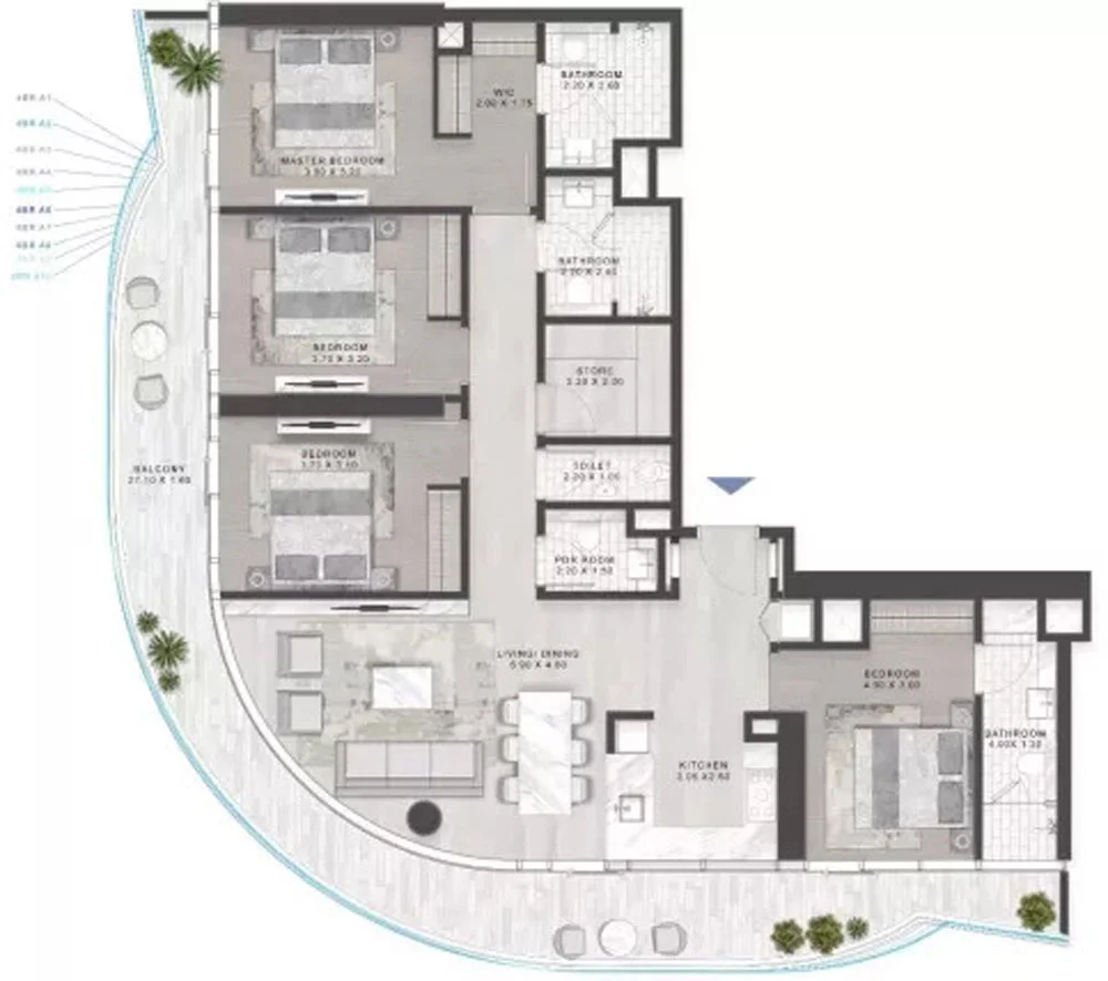 4-Bedroom Apartment