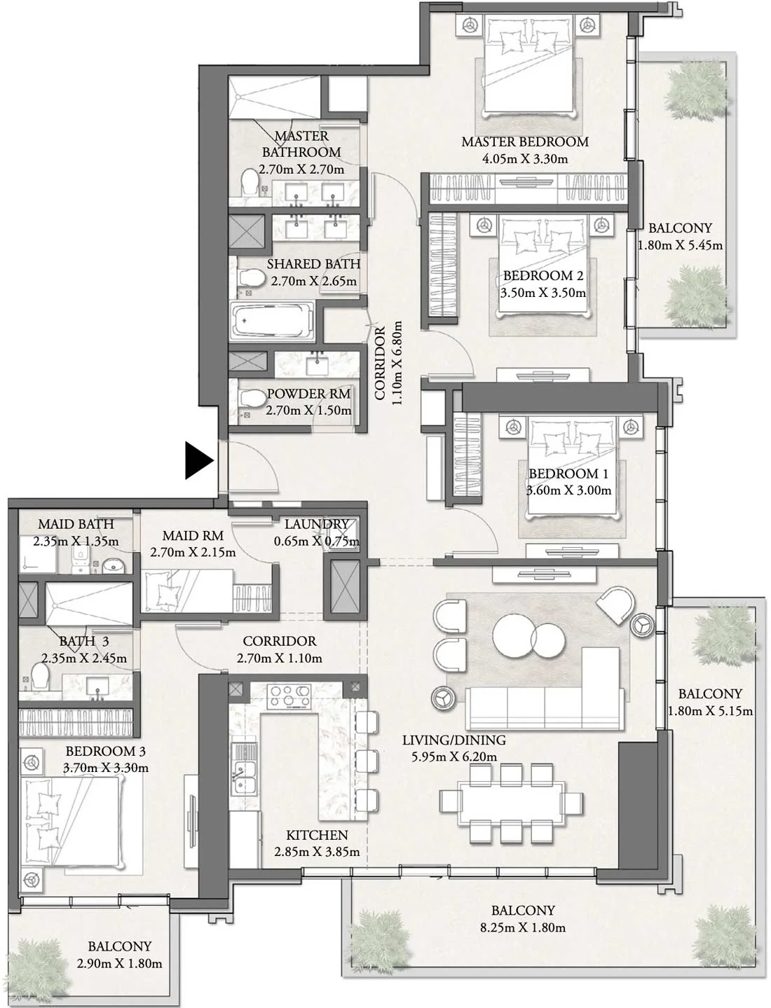 4-Bedroom Apartment