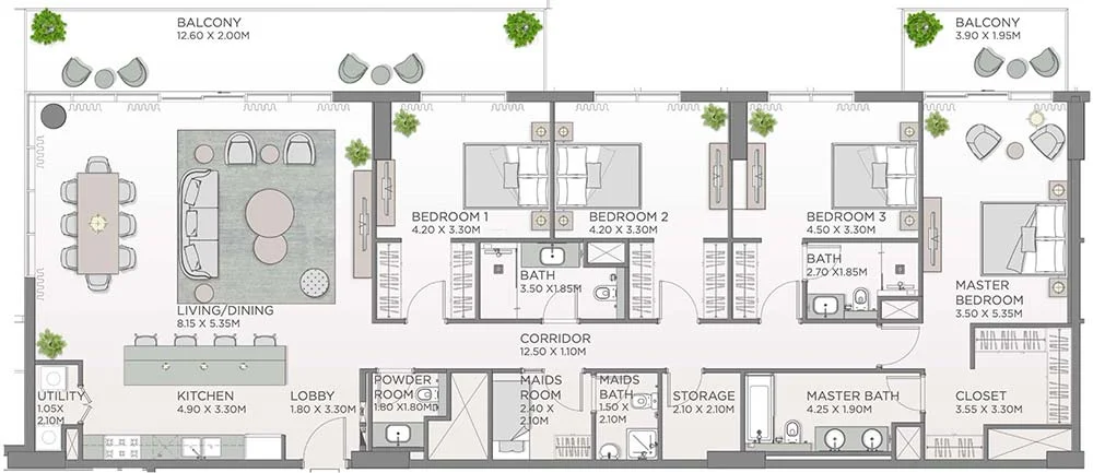 4-Bedroom Apartment