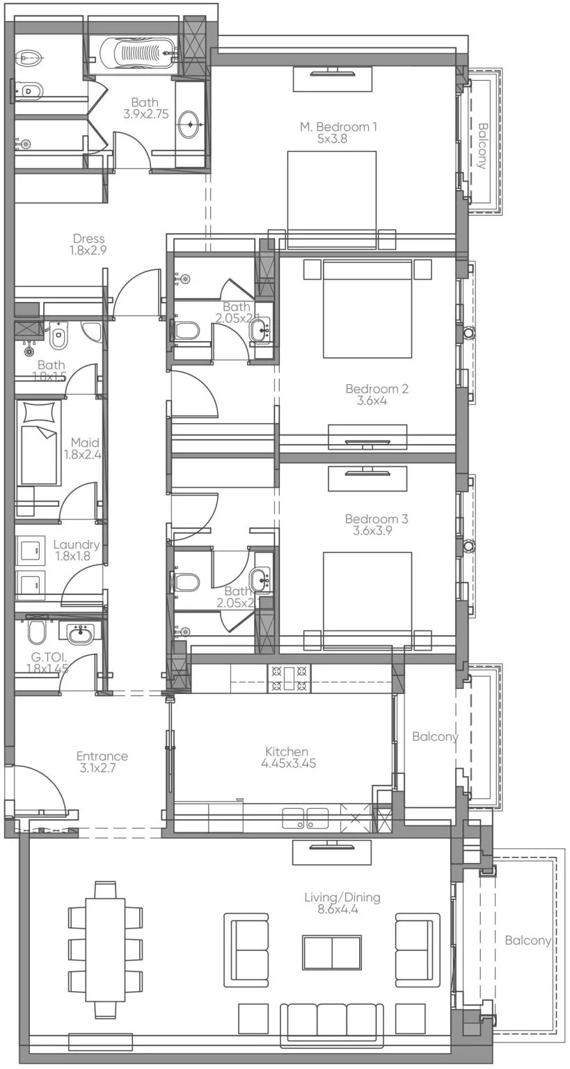 3 Bedroom Apartment