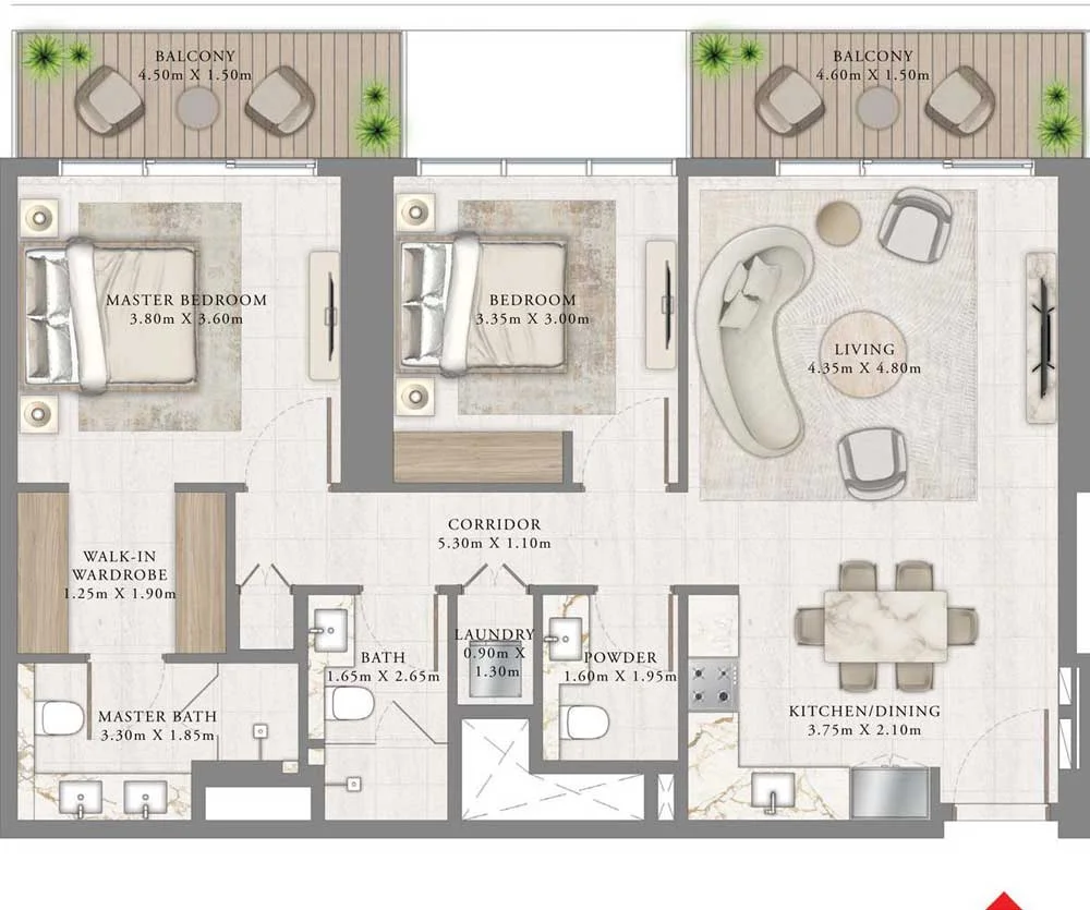 2-Bedroom Apartment