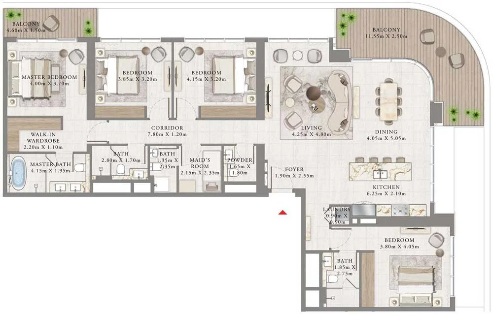 4-Bedroom Apartment