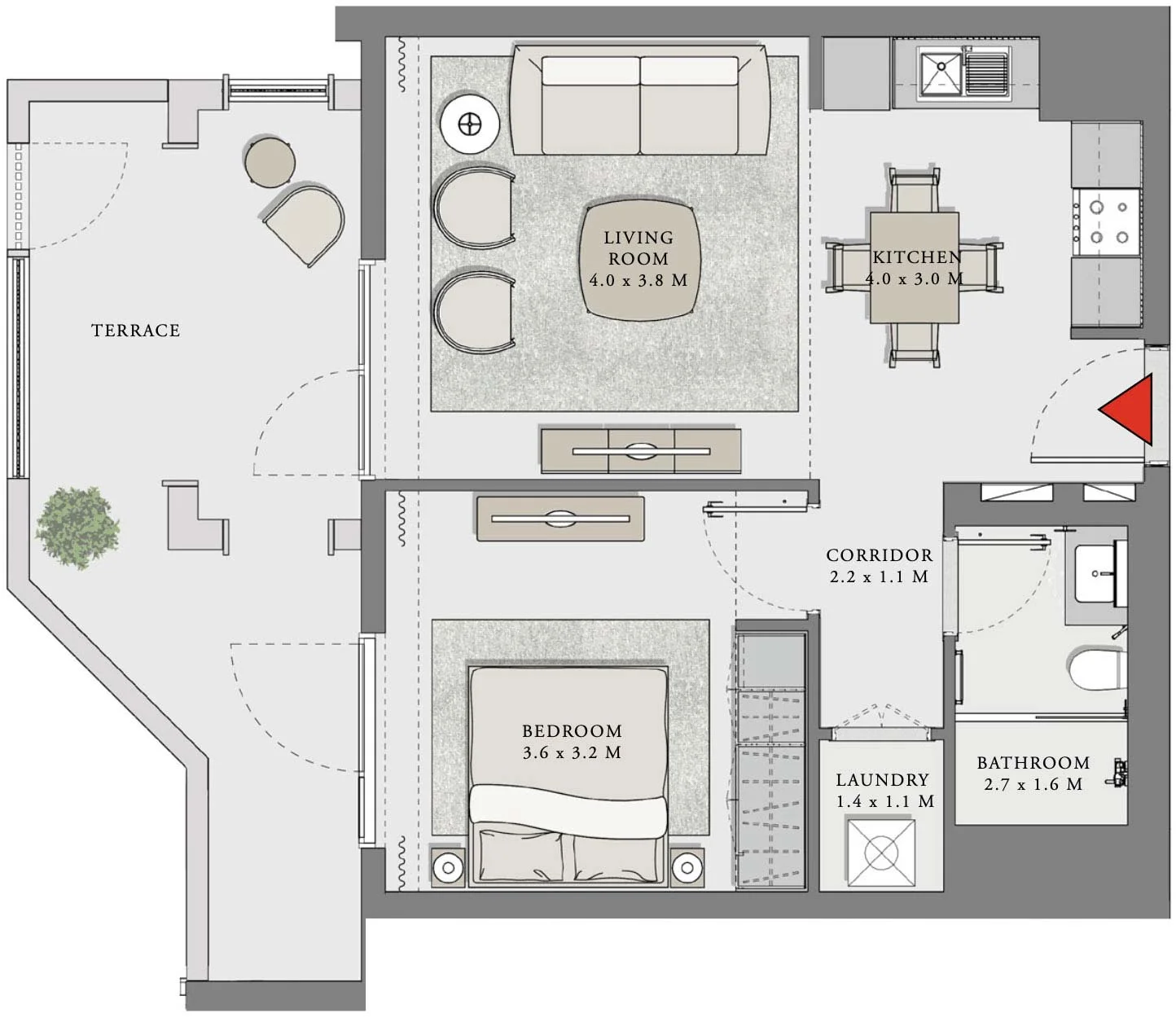 1-Bedroom Apartment