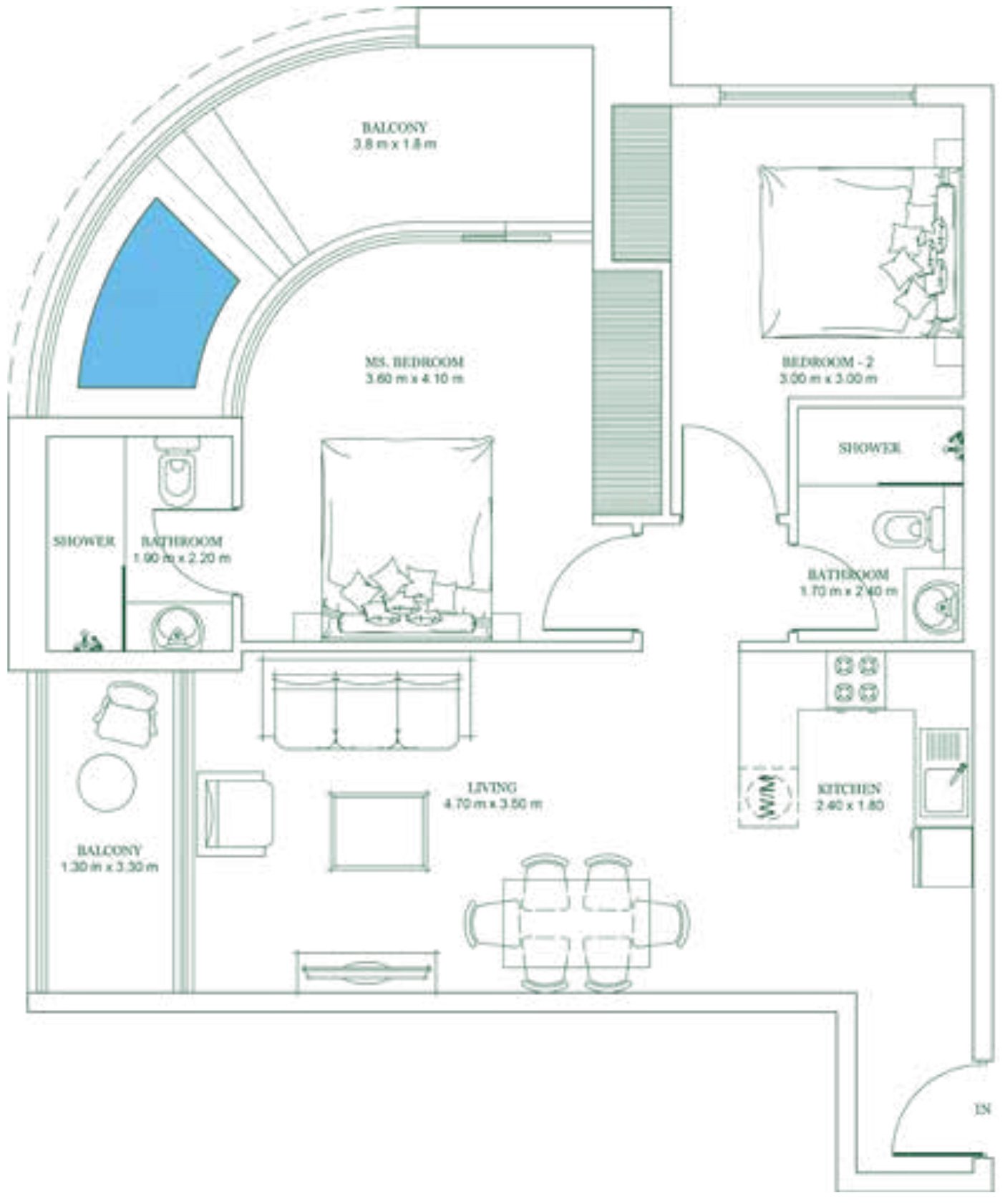2 Bedroom Apartment