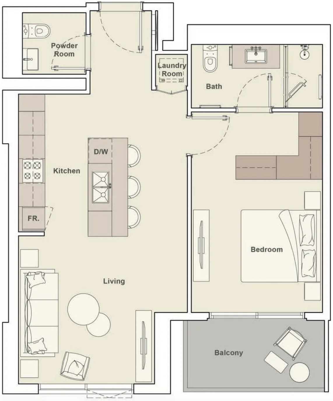 1-Bedroom Units