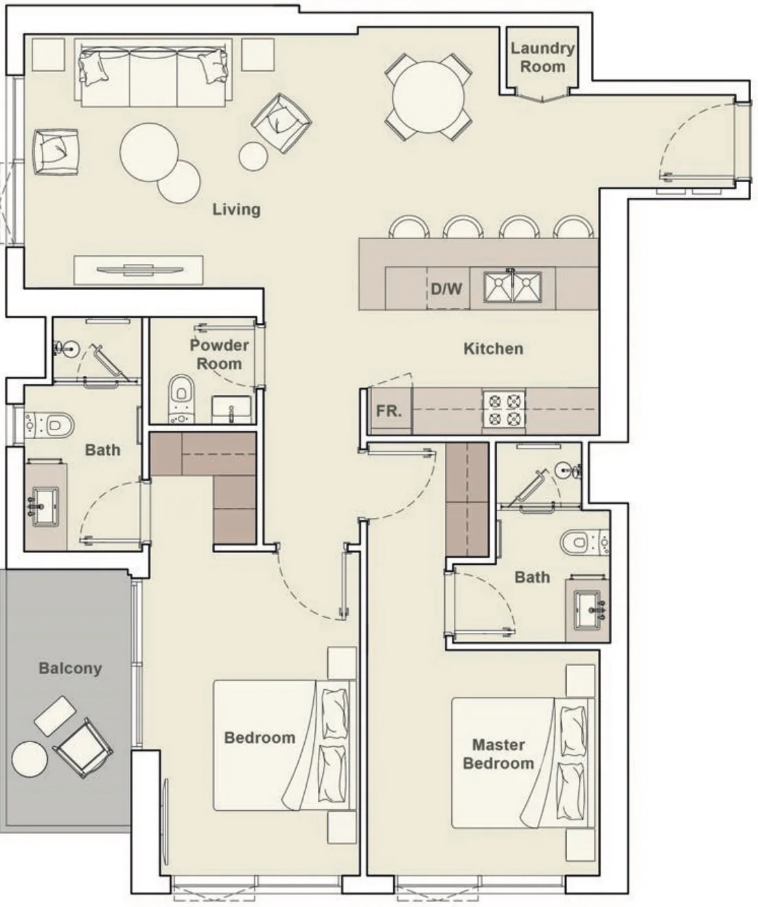 2-Bedroom Units