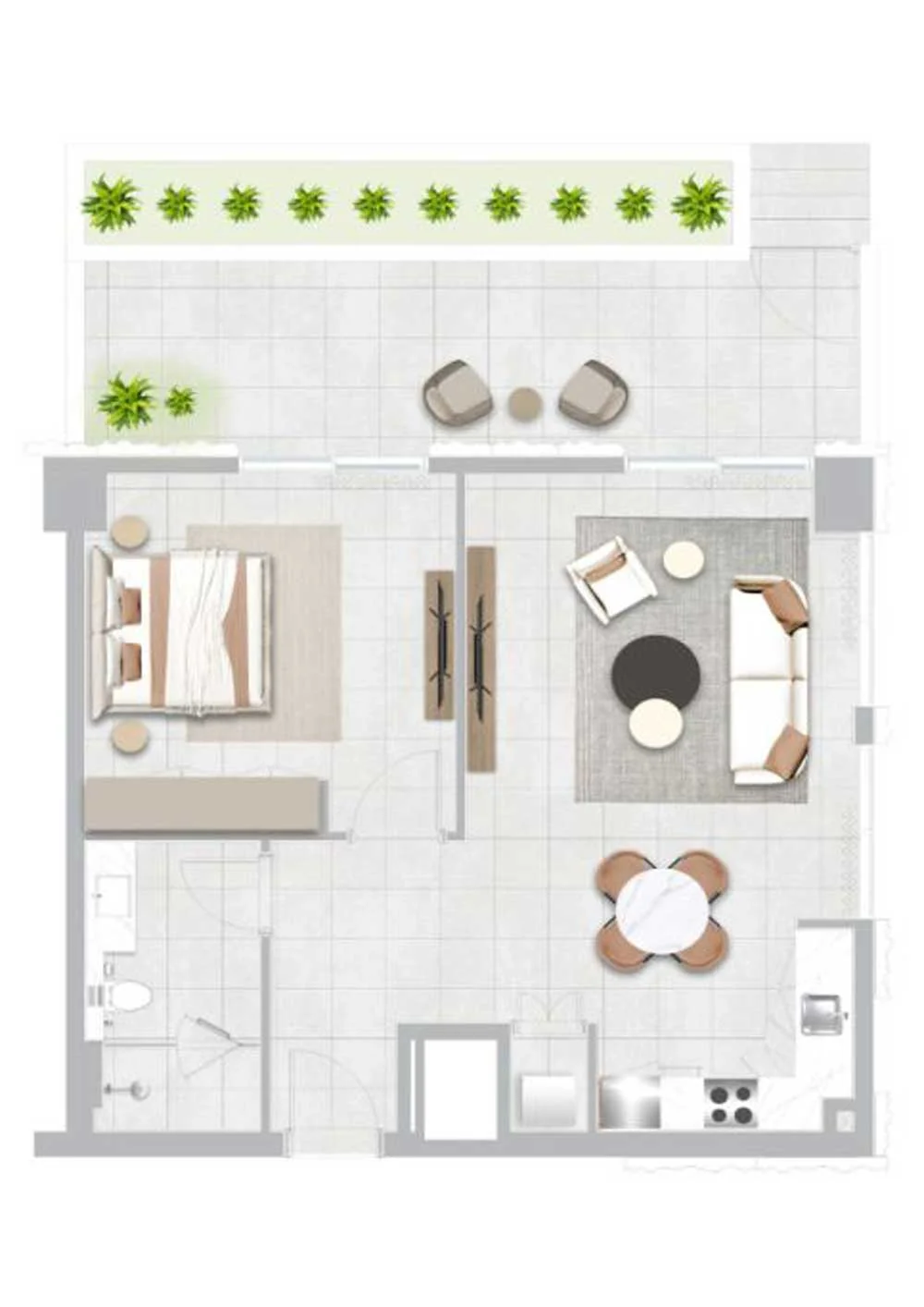 1-Bedroom Apartment