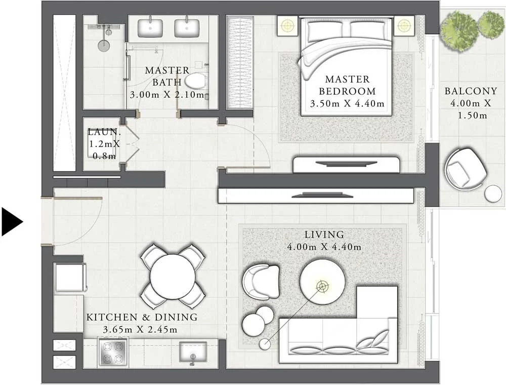 1-Bedroom Unit