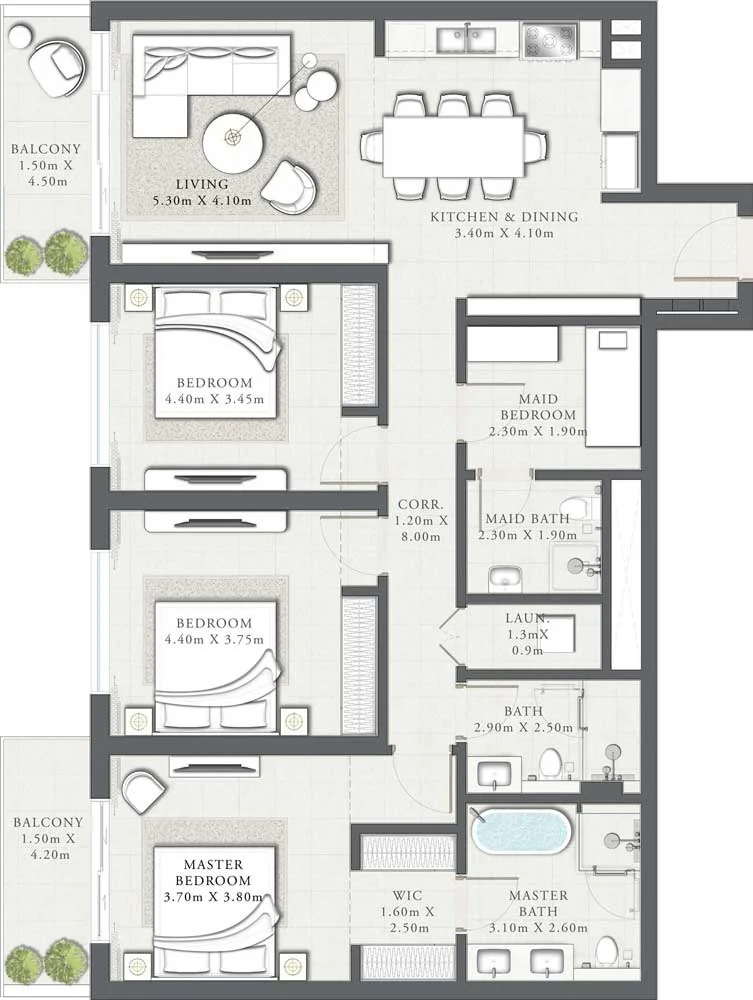 3-Bedroom Unit