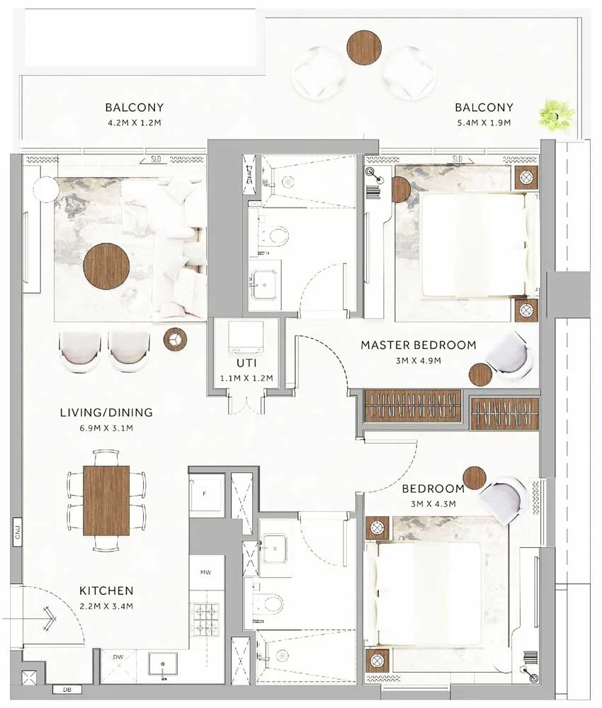 2-Bedroom Units