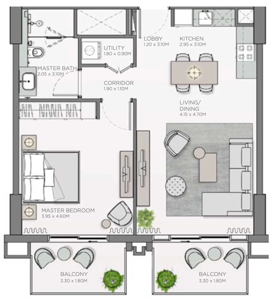 1 Bedroom Apartment