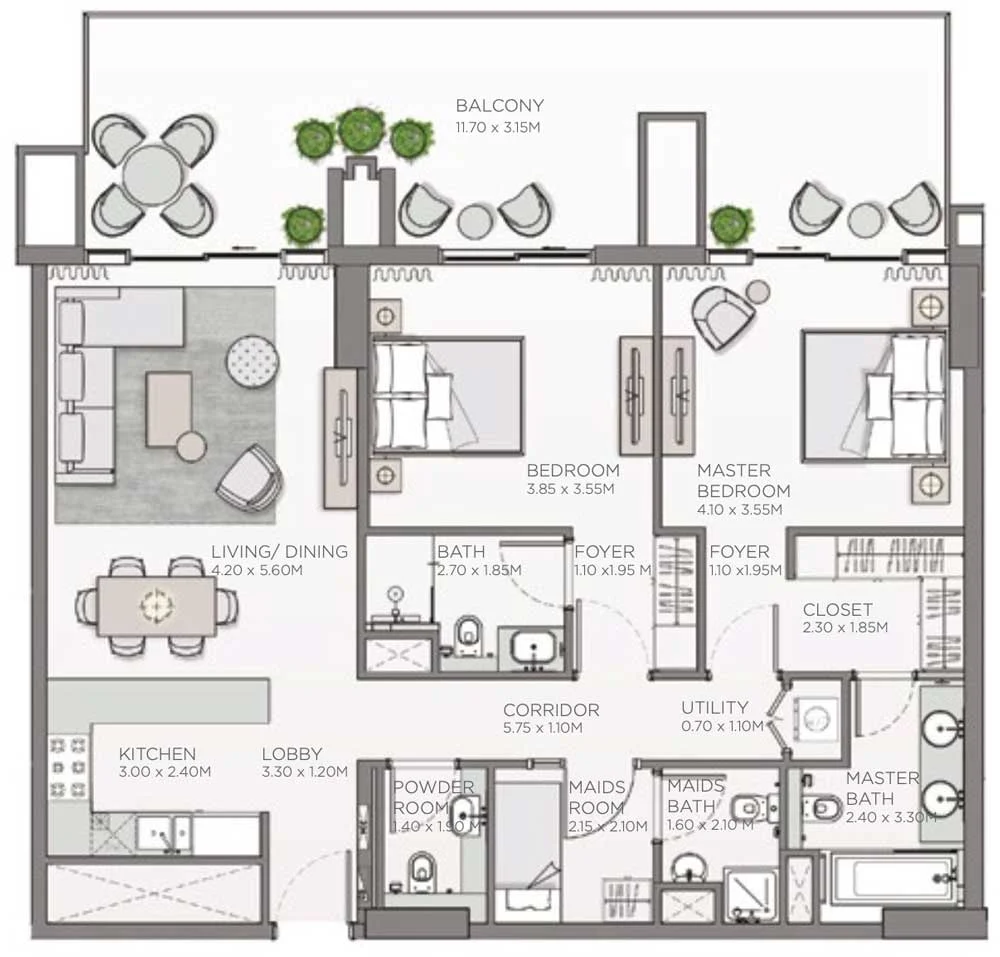 2 Bedroom Apartment