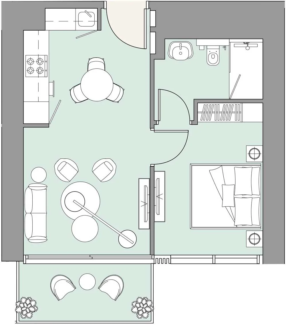 1 Bedroom Apartment