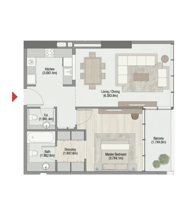 1BR Apartments 