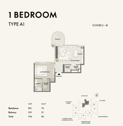 1 BR Apartment