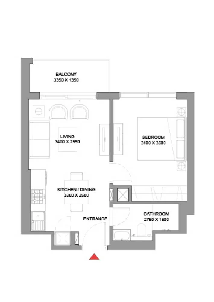 1 BR Apartment