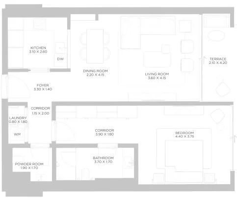 1 BR Apartment