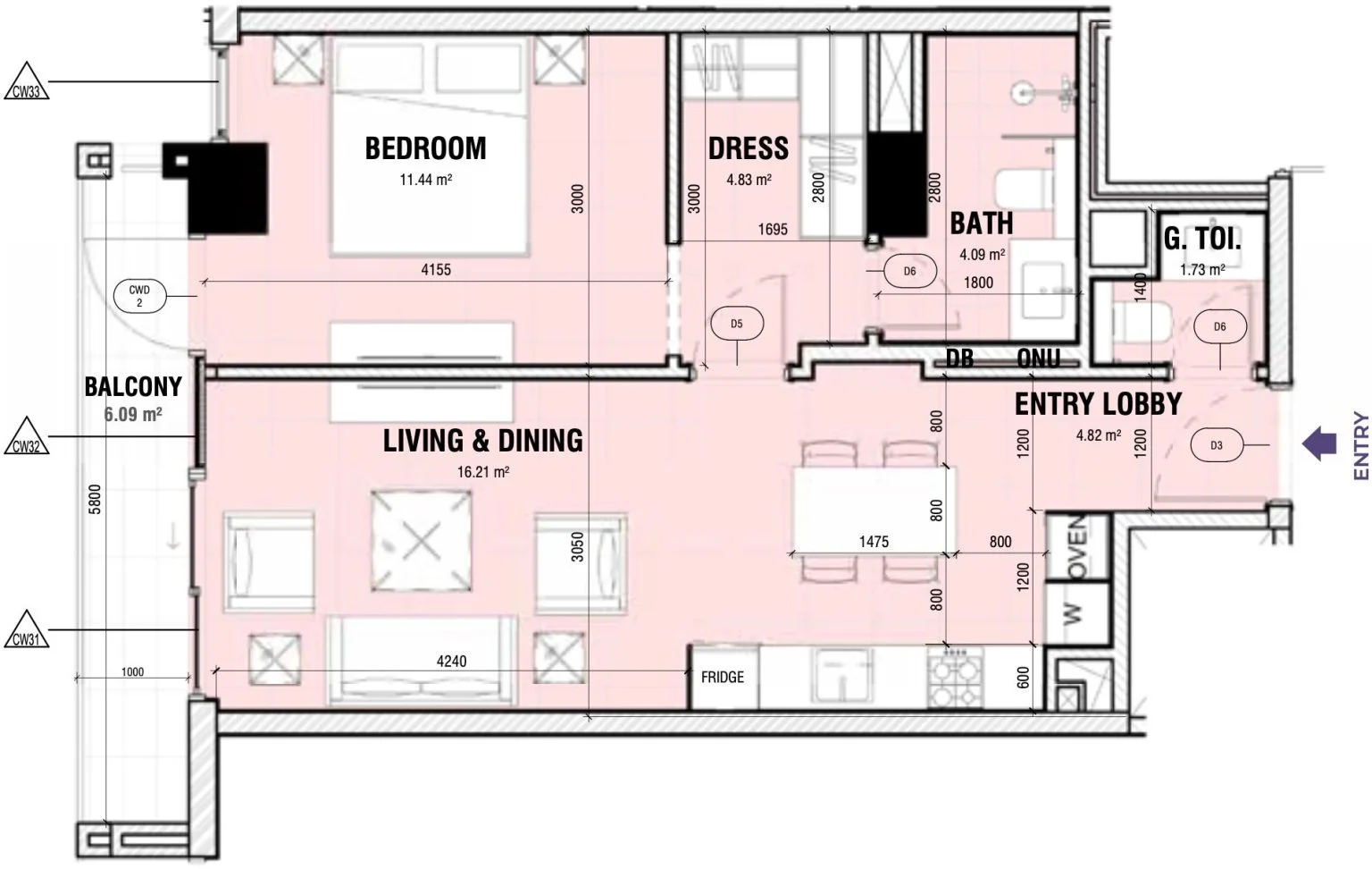 1 BR