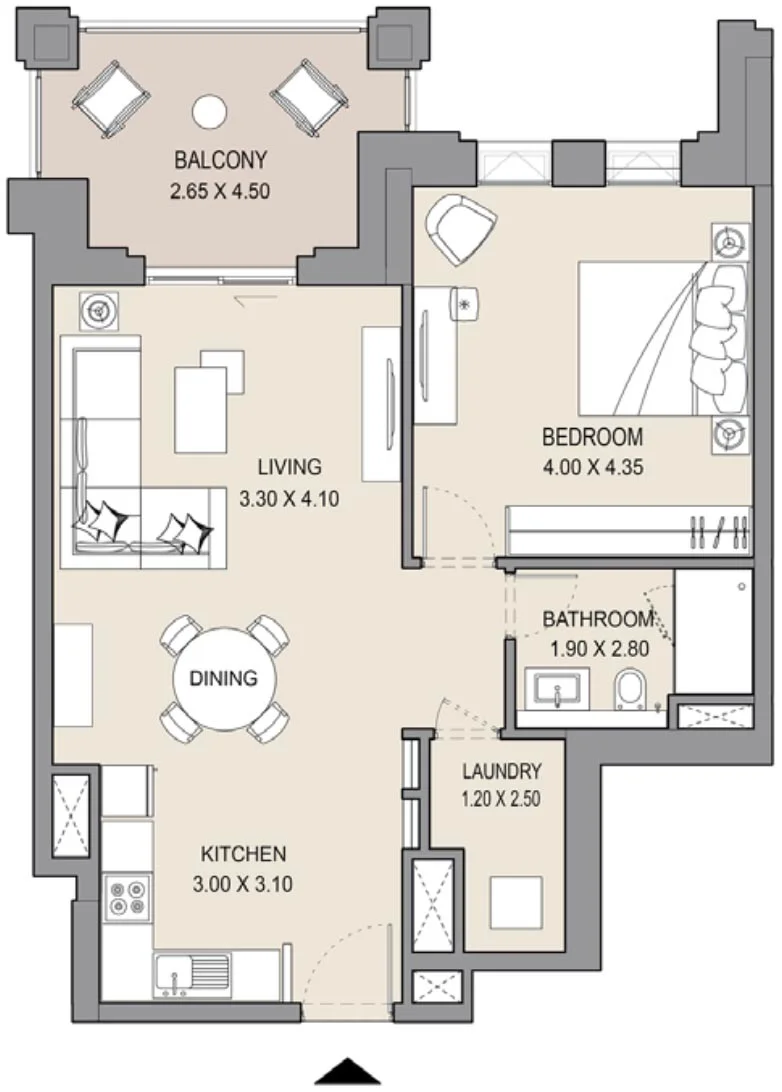 1 BR Apartment
