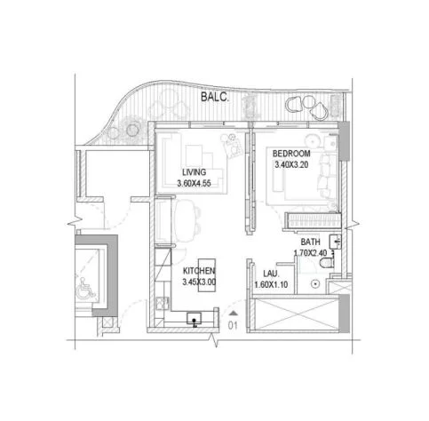 1 BR Apartment