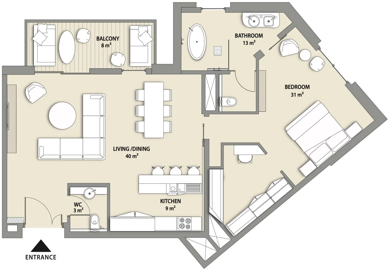 1 BR