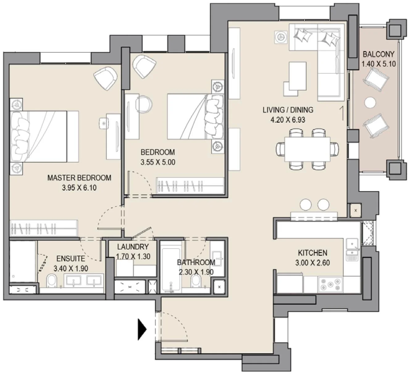2 BR Apartment