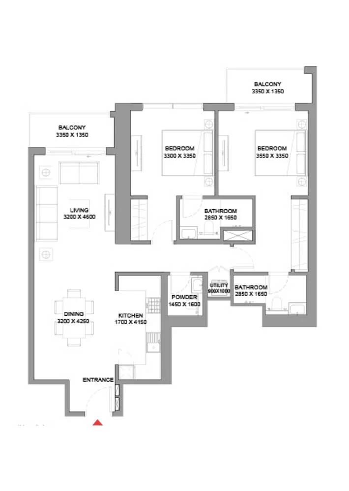 2 BR Apartment 