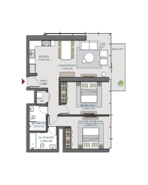 2 BR Apartment