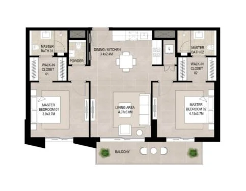 2 BR Apartment
