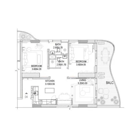 2 BR Apartment