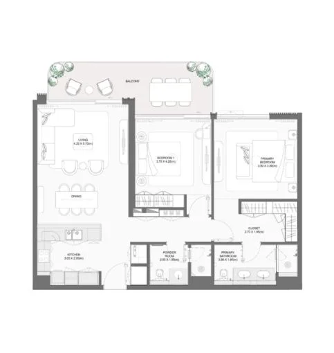 2 BR Apartment