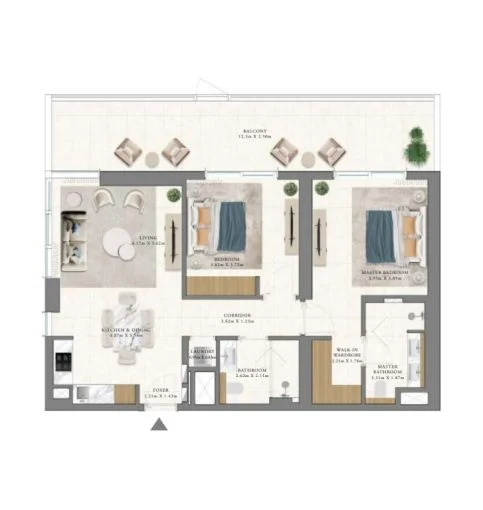 2 BR Apartment 